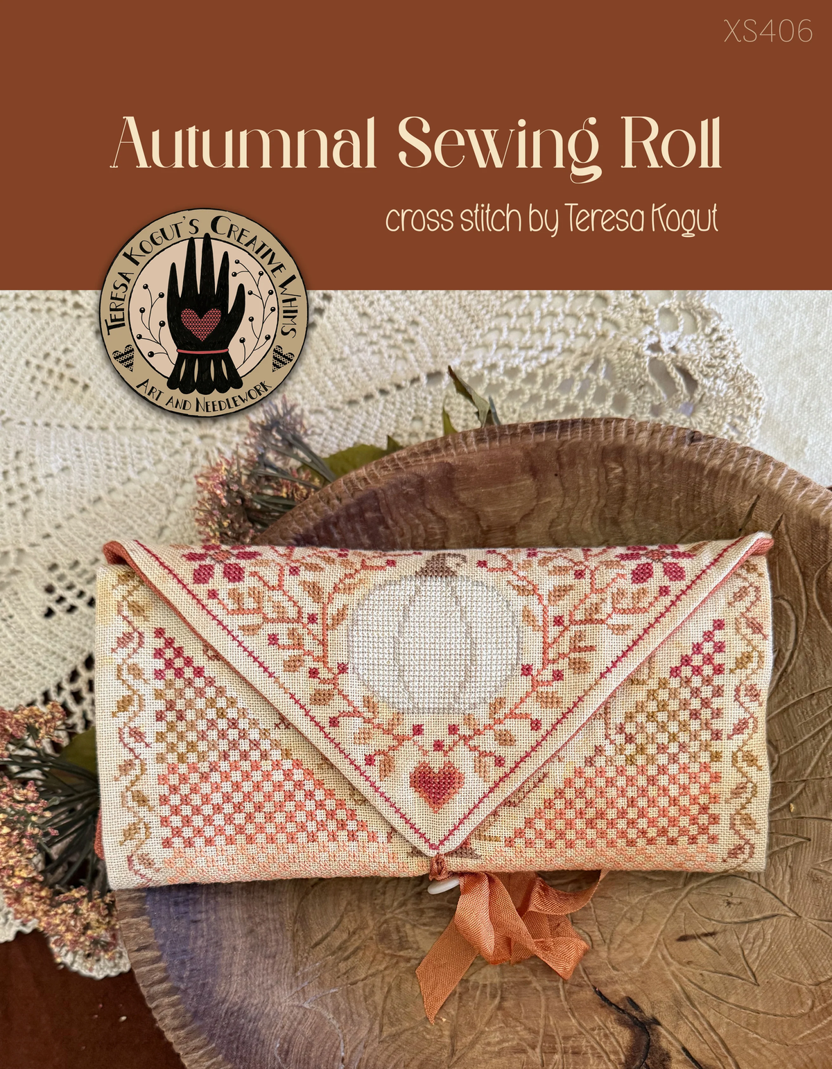 Autumnal Sewing Roll Cross Stitch by Teresa Kogut - Paper Pattern
