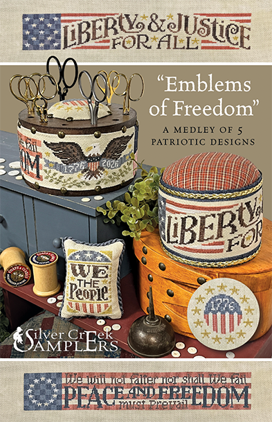 Emblems of Freedom Cross Stitch by Silver Creek Samplers - Paper Pattern