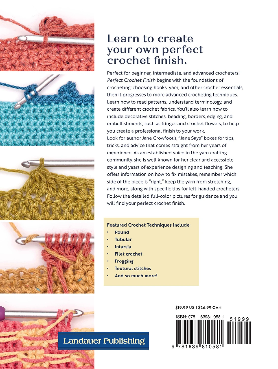 Perfect Crochet Finish Book from Jane Crowfoot