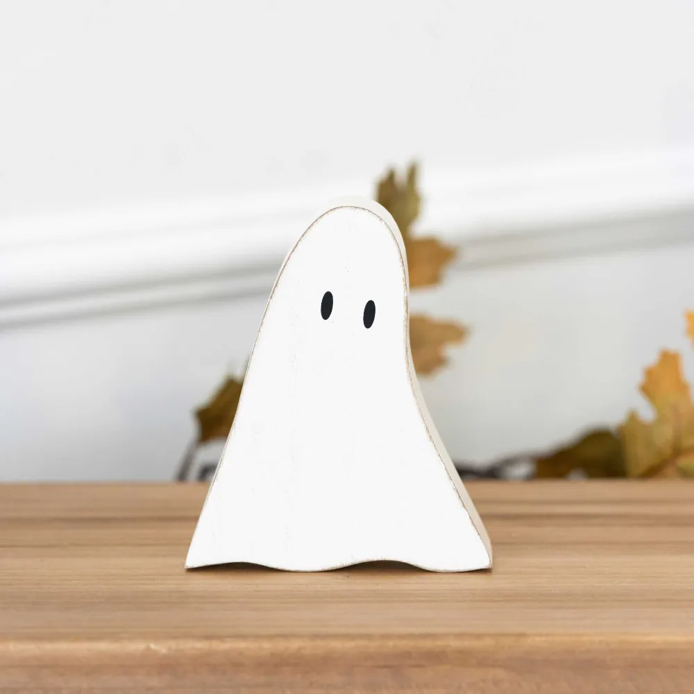 Ghost | Spooky Harvest Collection | 4x5x1 chunky wood shape | 50514