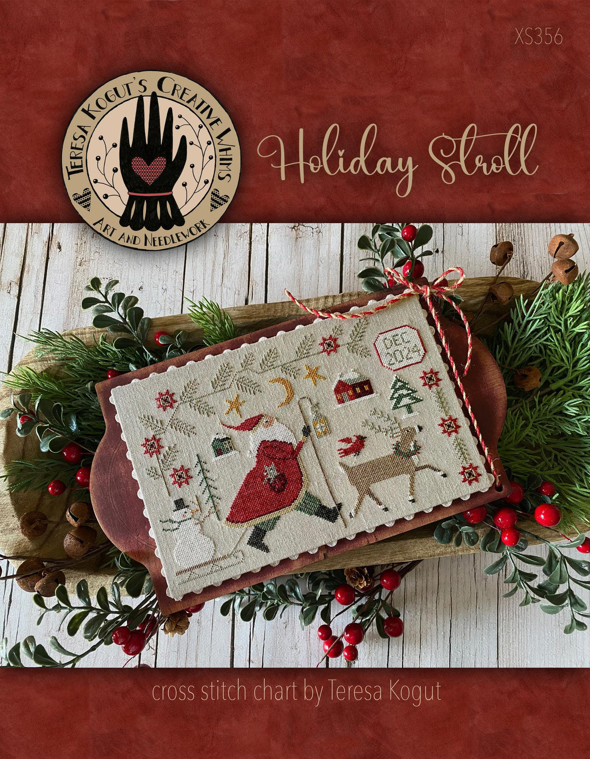 Holiday Stroll Cross Stitch by Teresa Kogut - Paper Pattern