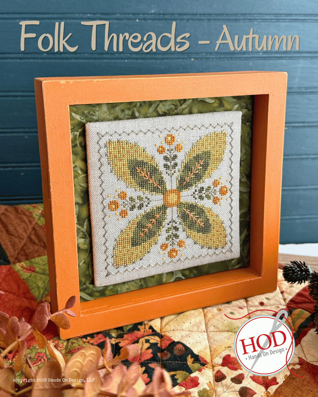 Folk Threads: Autumn Cross Stitch by Hands on Design - Paper Pattern