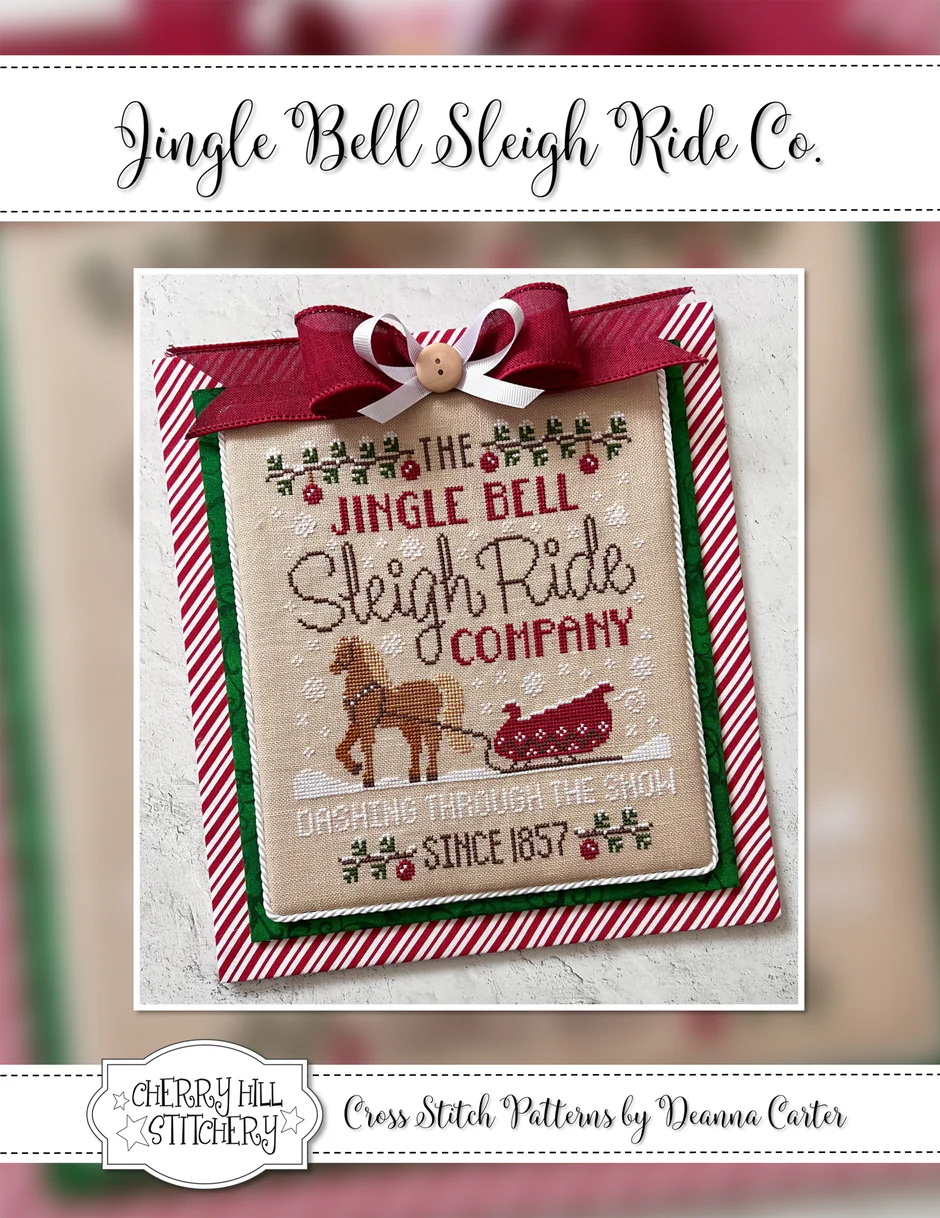 Jingle Bell Sleigh Ride Co. by Cherry Hill Stitch Cross Stitch - Paper Pattern