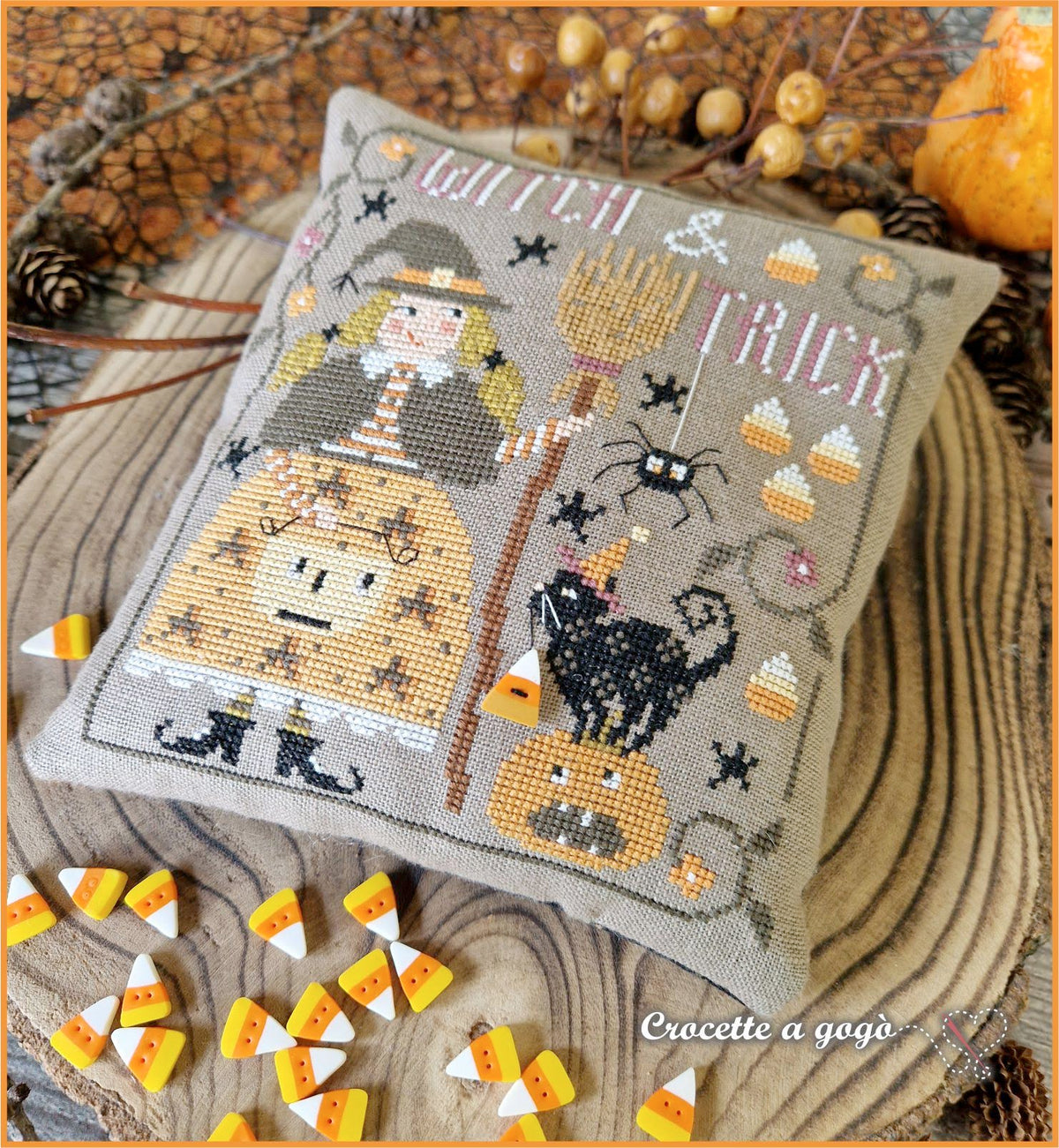 The Little Witch Cross Stitch by Crocette A Gogò - Paper Pattern