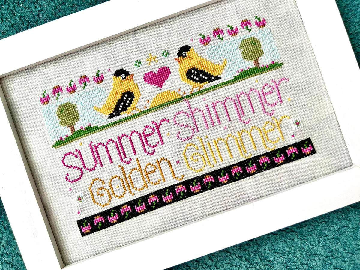 WordyBirds: August Cross Stitch by Sweet Wing Studio - Paper Pattern
