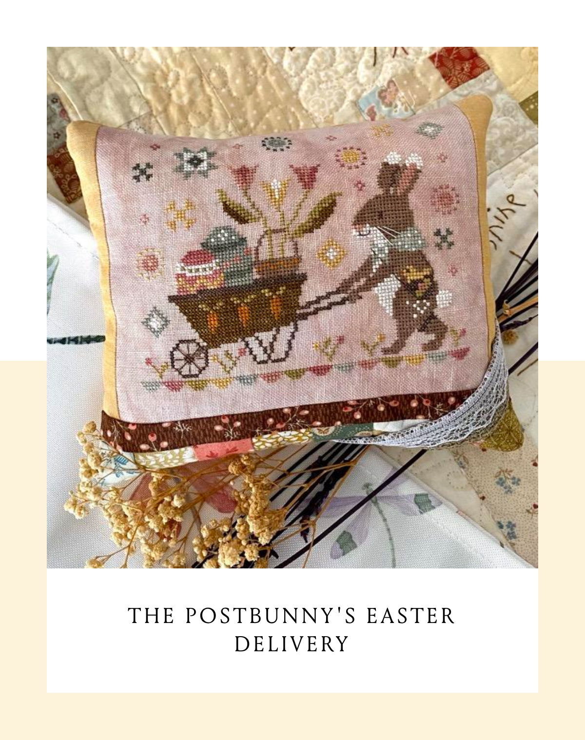 The Postbunny's Easter Delivery Cross Stitch by Blueberry Ridge Designs - Paper Pattern