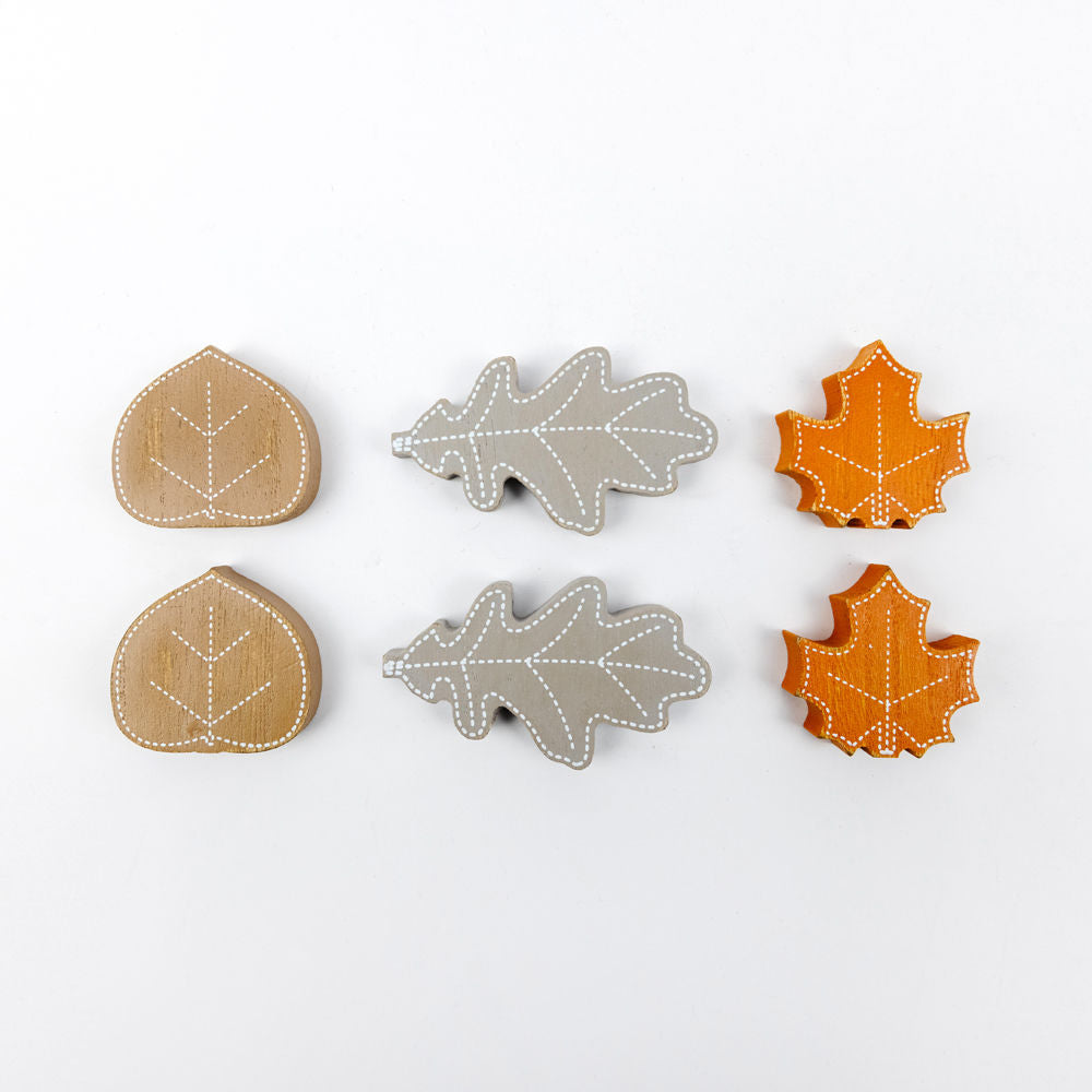 Leaves | Autumn at the Haunted Mansion Collection | 3x2x.25 wood shapes set of six | 55196