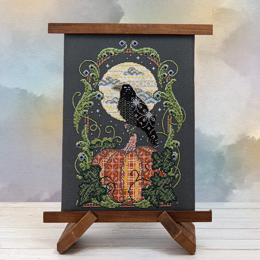 Raven's Harvest Moon Cross Stitch by Counting Puddles - Paper Pattern