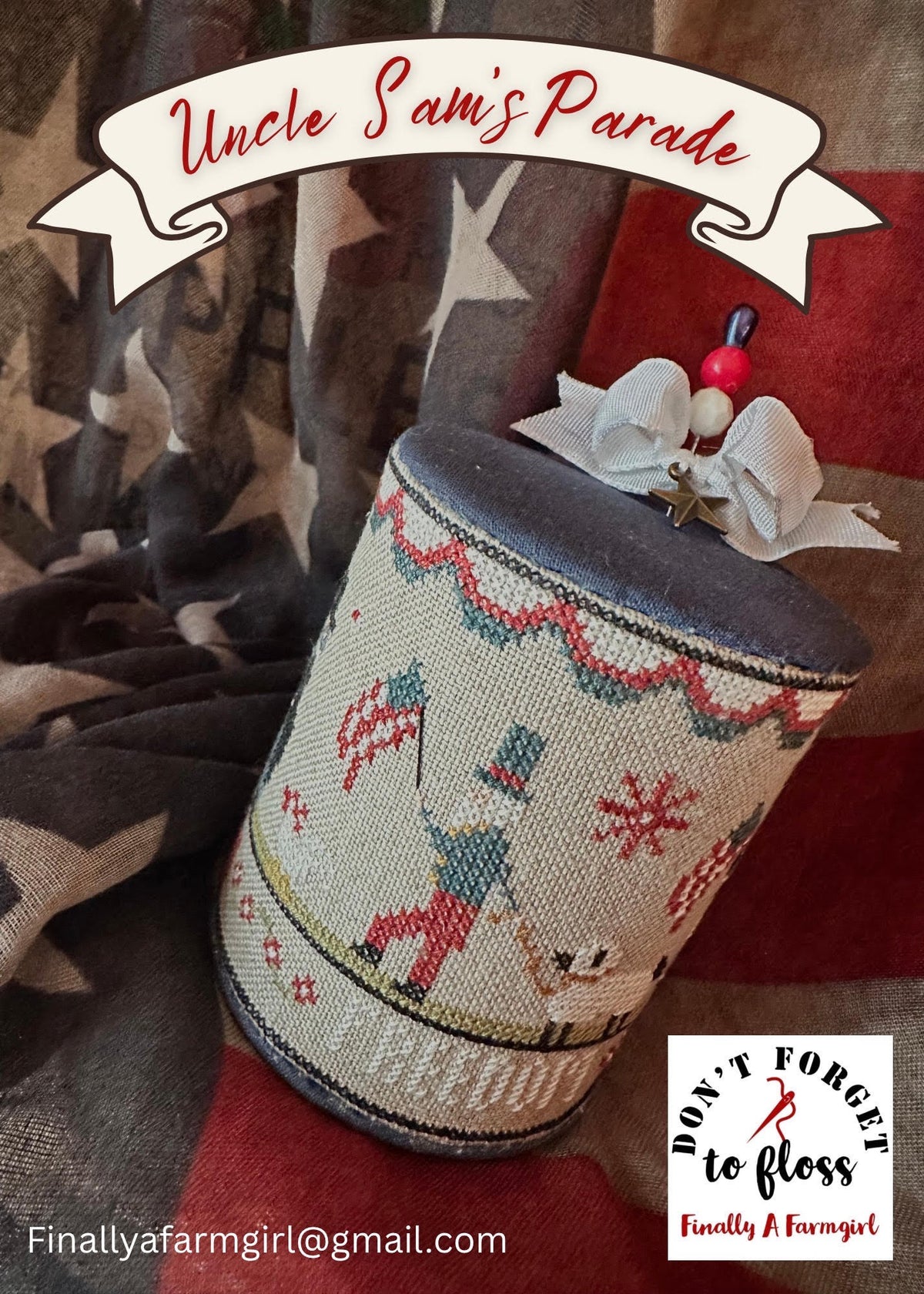 Uncle Sam's Parade Cross Stitch by Finally A Farmgirl - Paper Pattern