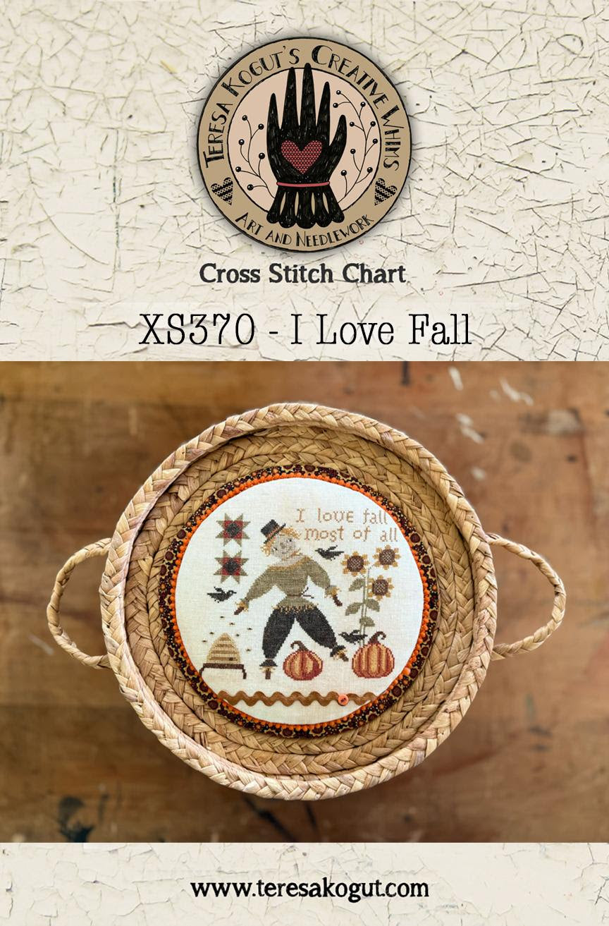 I Love Fall Cross Stitch by Teresa Kogut - Paper Pattern