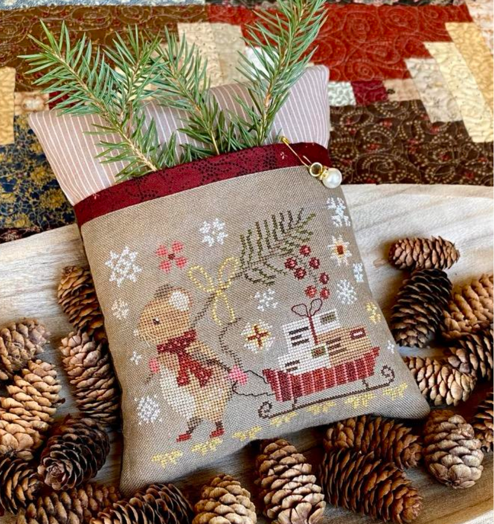 The Postmouse's Christmas Delivery Cross Stitch by Blueberry Ridge