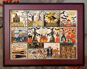 Halloween At Hawk Run Hollow Cross Stitch by Carriage House Samplings - Paper Pattern
