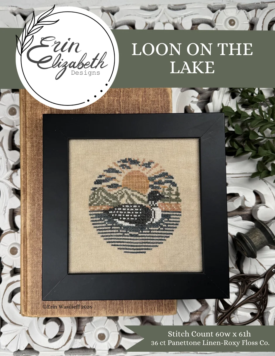 Loon on the Lake Cross Stitch by Erin Elizabeth - Paper Pattern