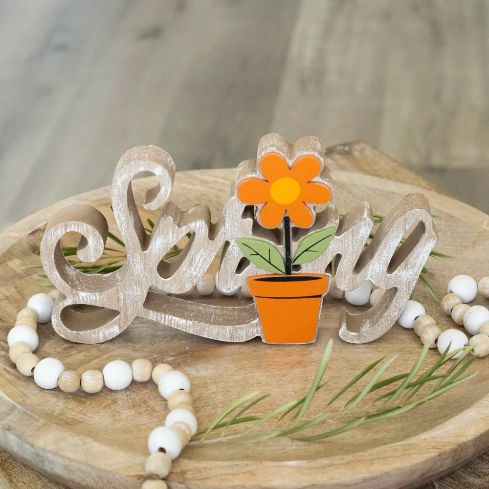 Spring | Bunnies & Blooms Collection | 10x6x1 wood cutout | 30308