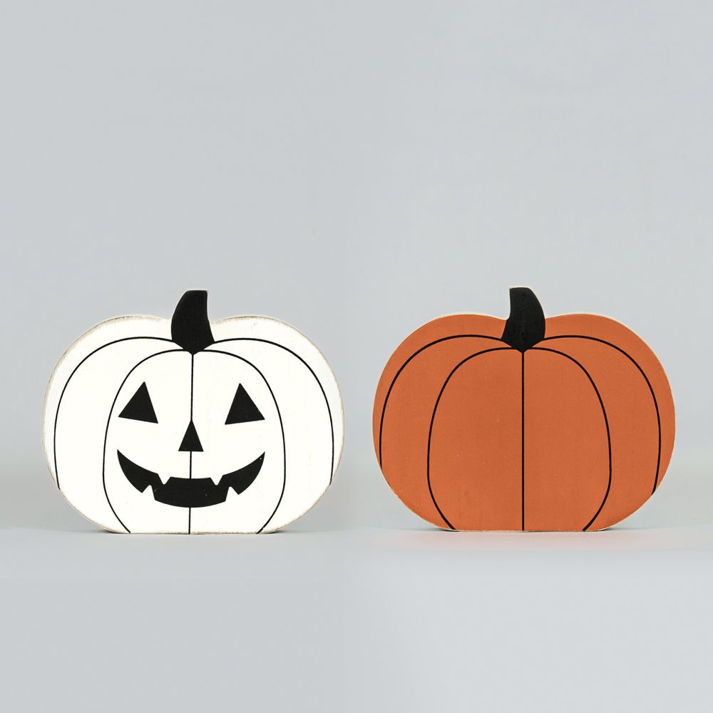 Pumpkin | Spooky Harvest Collection | 6x5x1 chunky wood shape