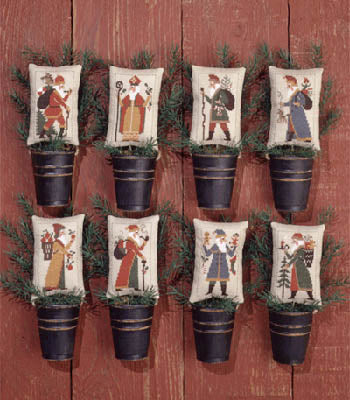 Old World Santas II Cross Stitch by The Prairie Schooler - Paper Pattern