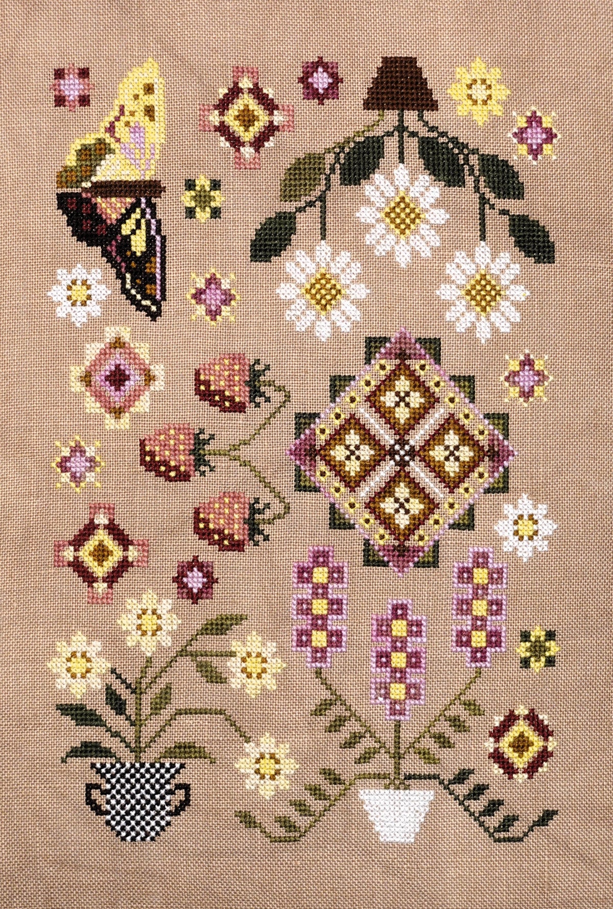 Spring Feels Cross Stitch by The Artsy Housewife - Paper Pattern