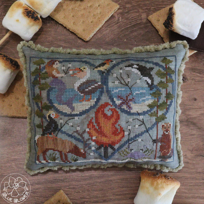 PRE-ORDER - Season of the Heart: Shore S'Mores Cross Stitch by The Blue Flower - Paper Pattern