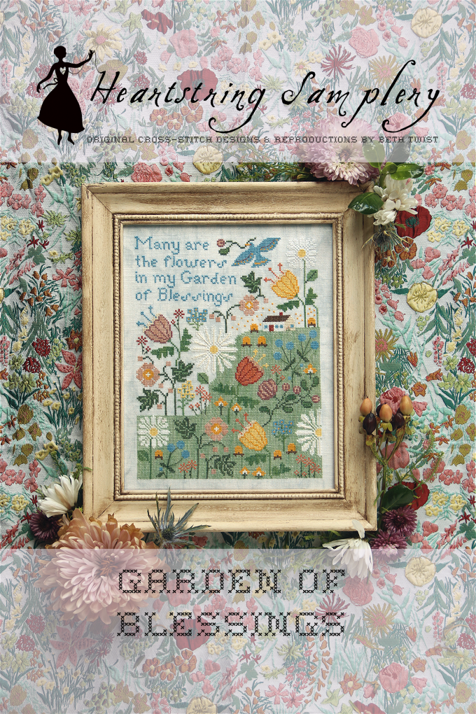 PRE-ORDER - Garden Blessings Cross Stitch by Heartstring Samplery - Paper Pattern