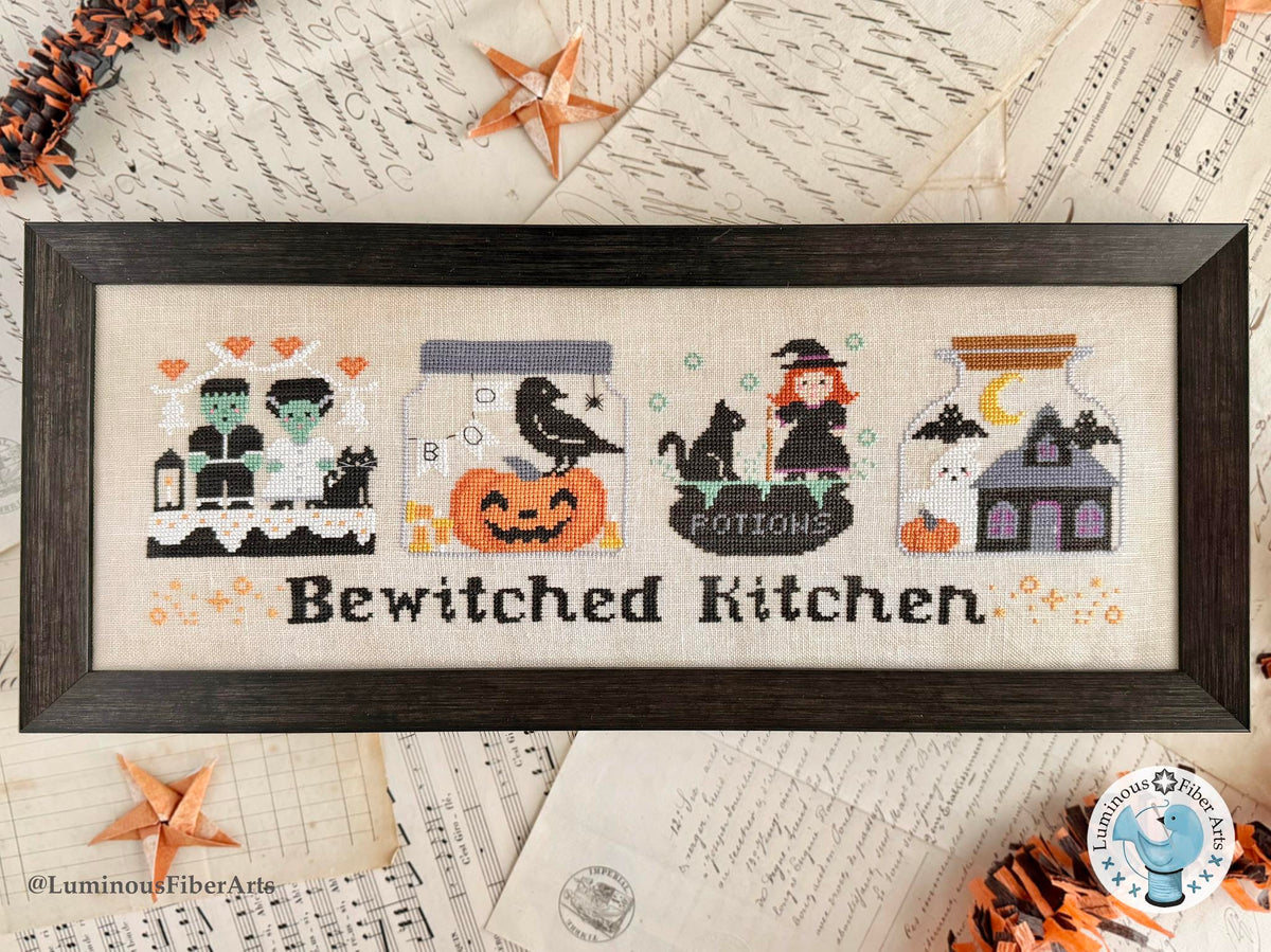 Bewitched Kitchen Cross Stitch by Luminous Fiber Arts - Paper Pattern