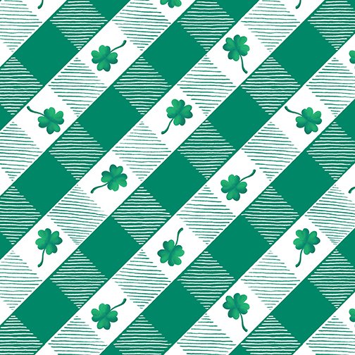 Lucky Gnomes  | 12665-45 | Lucky Plaid Emerald