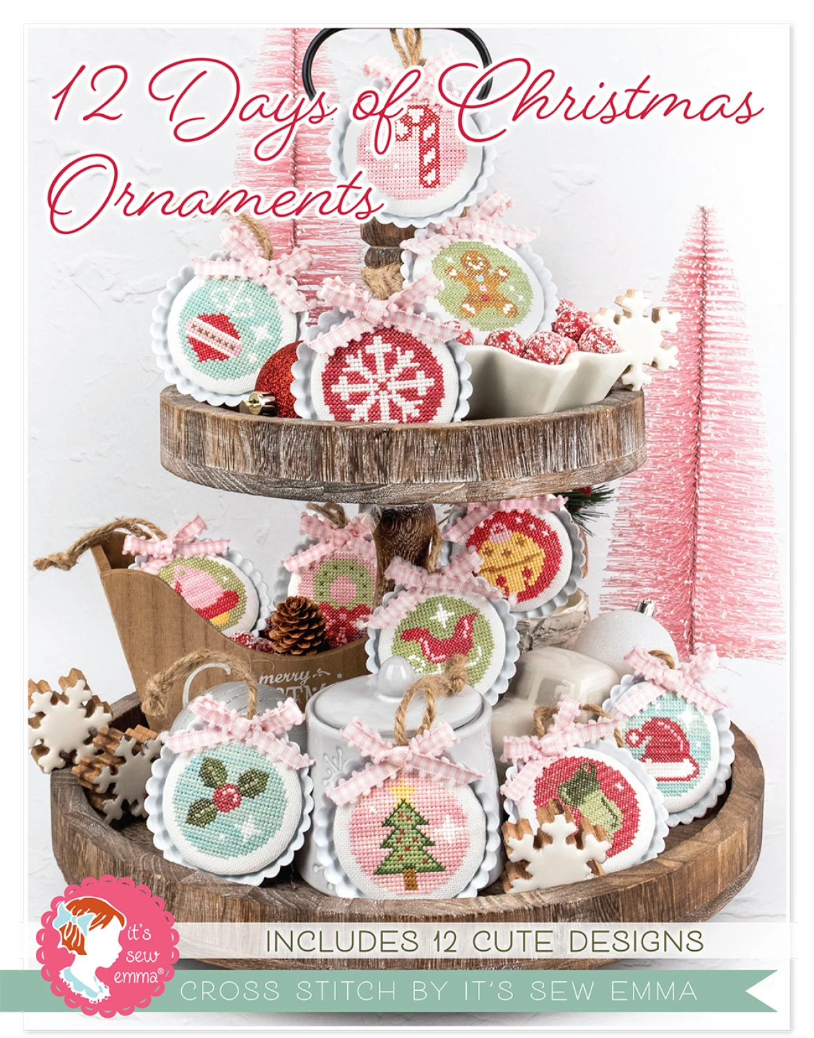 12 Days of Christmas Ornaments Cross Stitch by It's Sew Emma - Paper Pattern