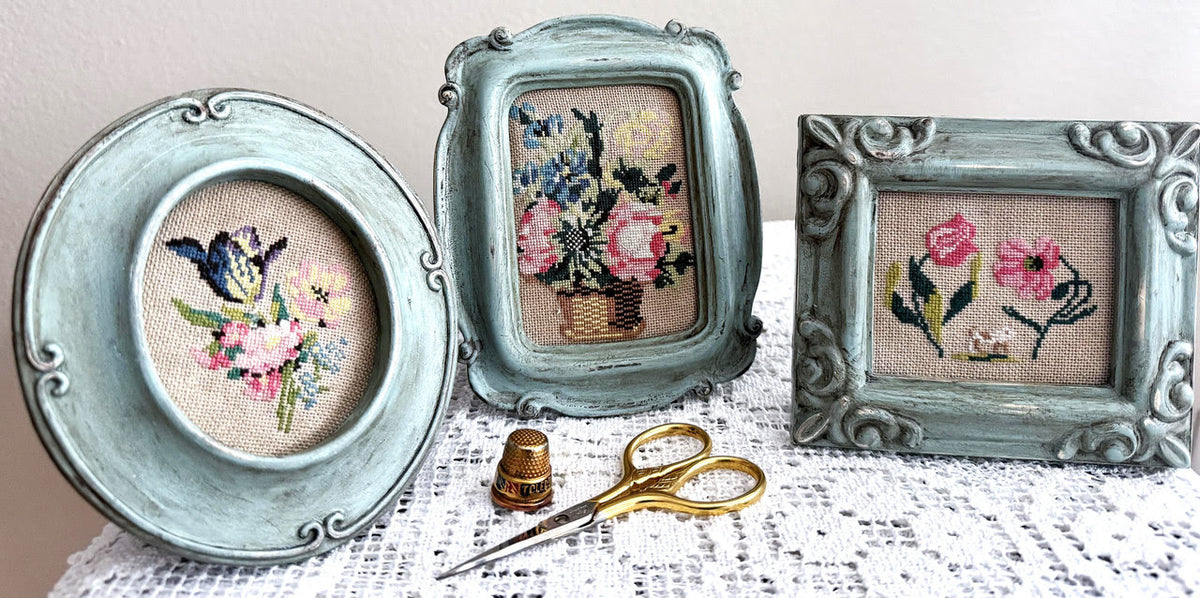 Les Petites Floralies Cross Stitch by Running with Needles & Scissors - Paper Pattern