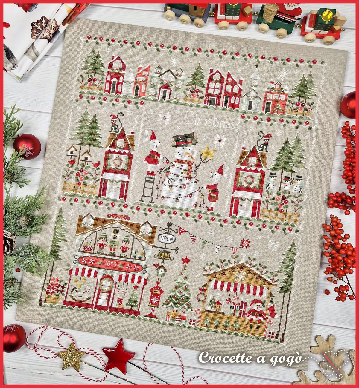 Christmas in the City Cross Stitch by Crocette A Gogò - Paper Pattern
