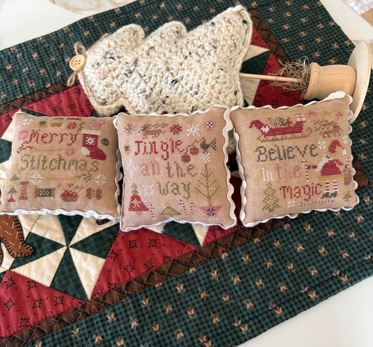 Stitch, Jingle and Be Merry Cross Stitch by Pansy Patch Quilts and Stitchery - Paper Pattern
