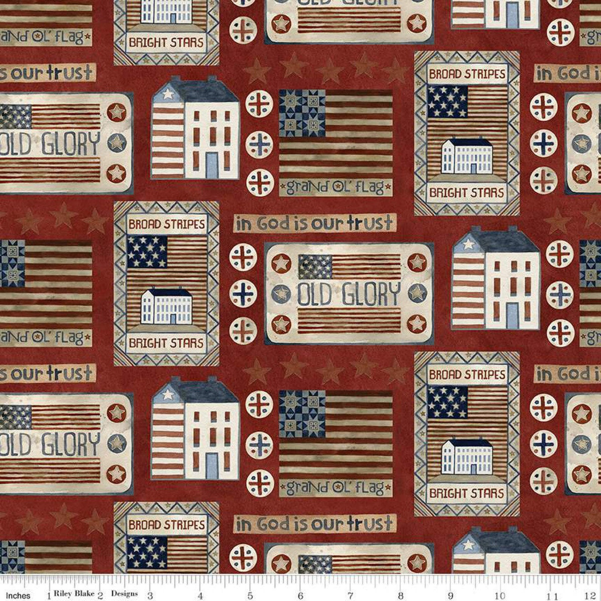 Bright Stars | C13101 | Houses and Flags - Red