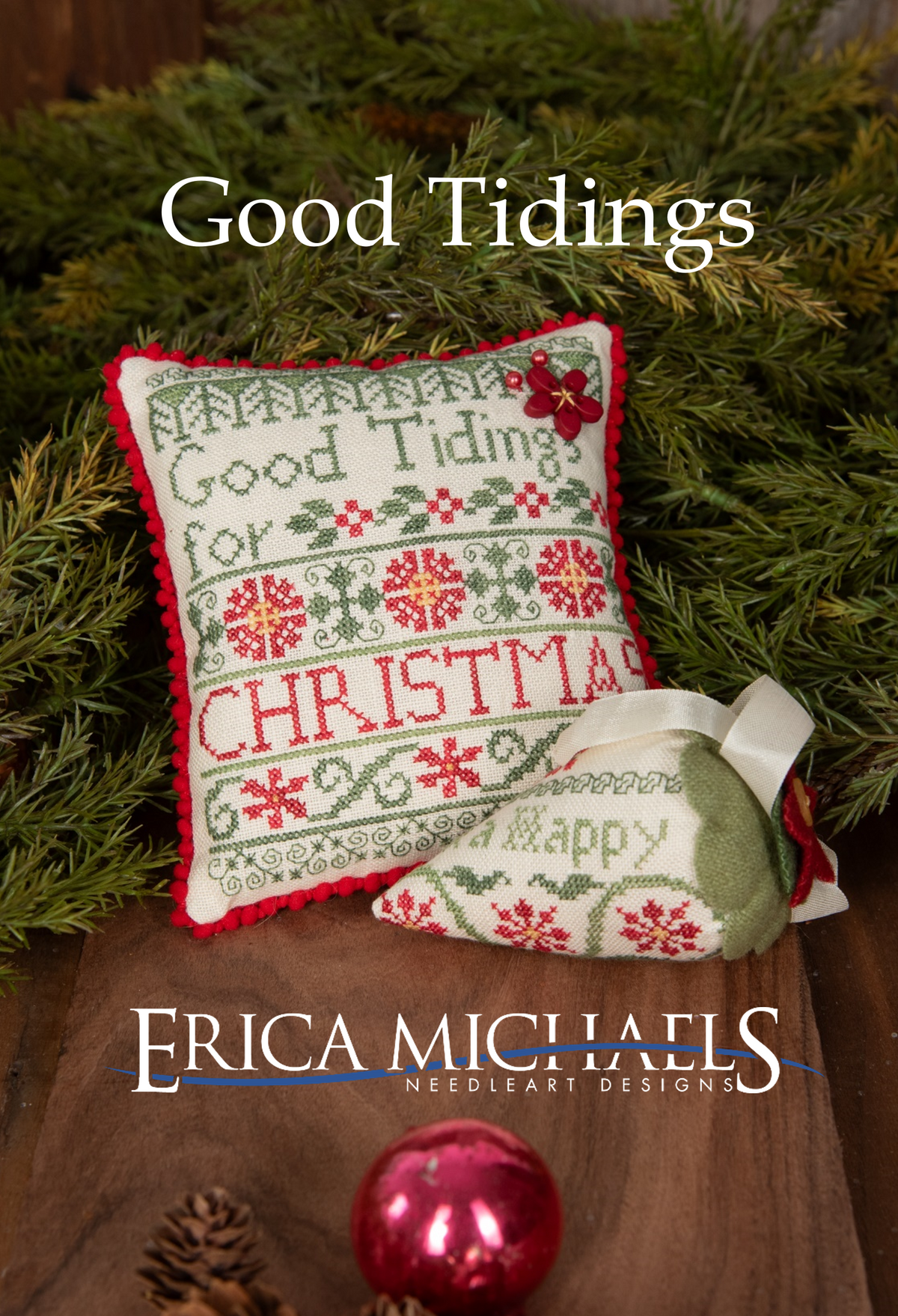 Good Tidings Cross Stitch by Erica Michaels - Paper Pattern