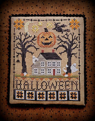 Halloween Saltbox Cross Stitch by Waxing Moon Designs  - Paper Pattern