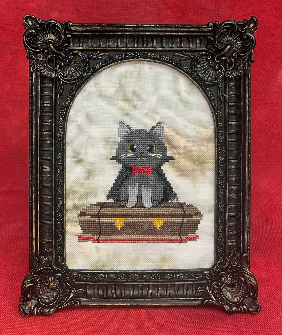 Vincent the Vampire Kitty Cross Stitch by The Stitchin' Kitten - Paper Pattern