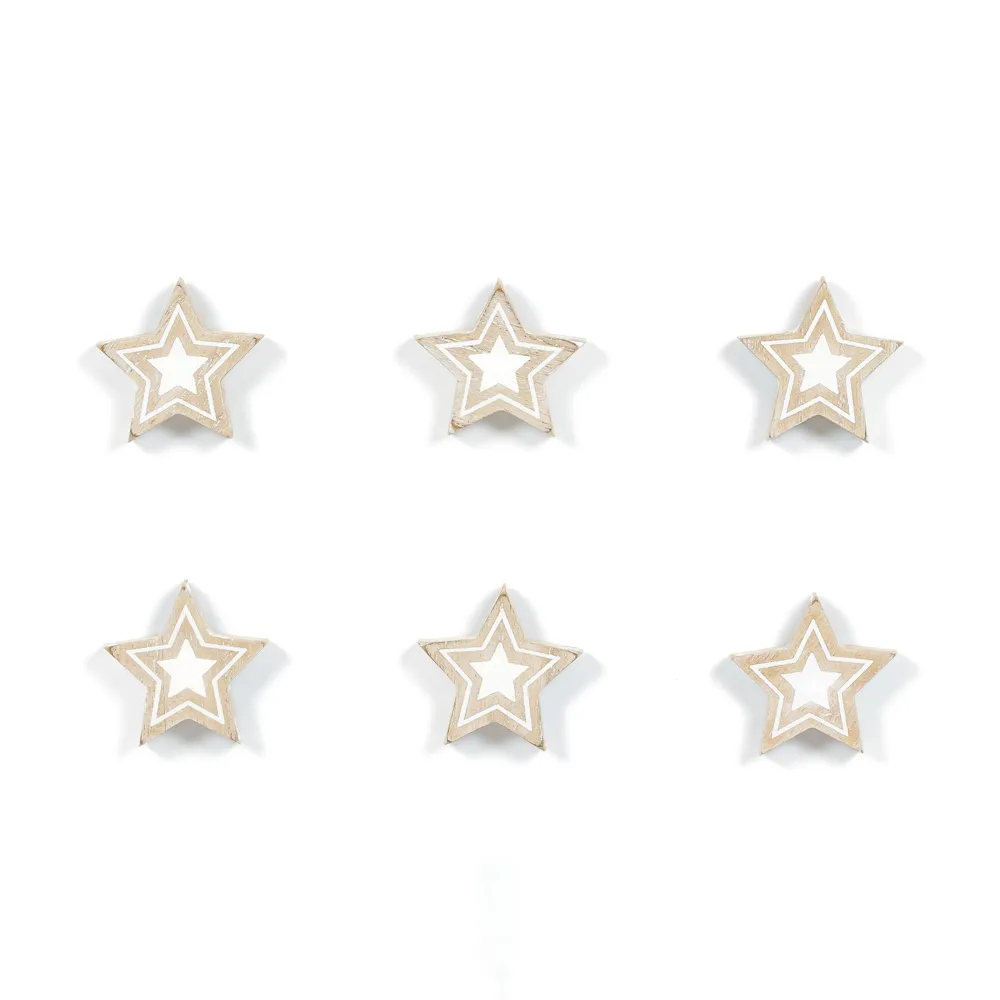 Stars | Peaches, Cream & The American Dream Collection | 2x2x.25 wood shapes set of six