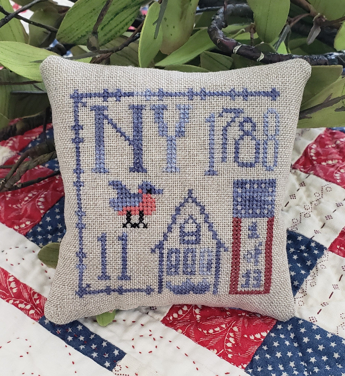 Statehood Splendor Series #22 - New York cross stitch by Thread Milk Designs - Paper Pattern