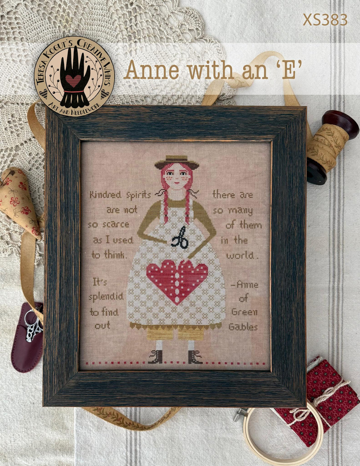 Anne with an E Cross Stitch by Teresa Kogut - Paper Pattern