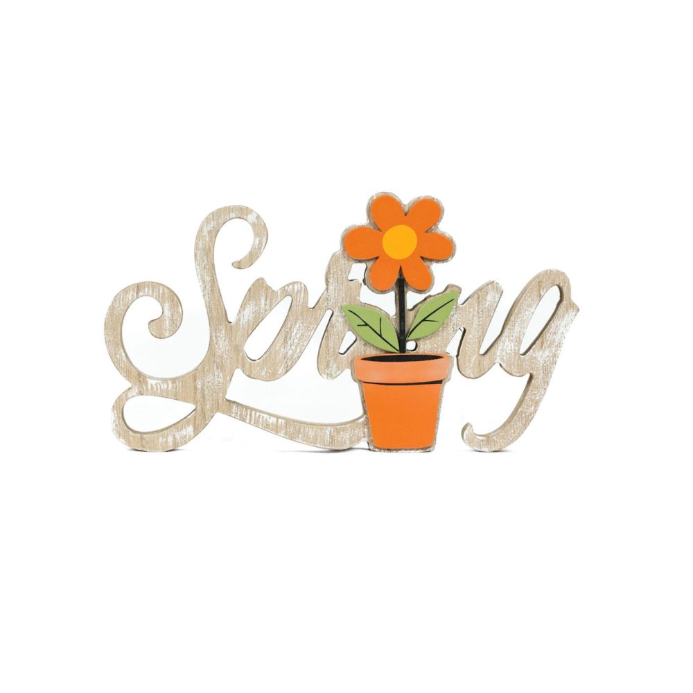 Spring | Bunnies & Blooms Collection | 10x6x1 wood cutout | 30308