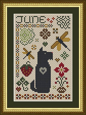 Scottie June Dog Cross Stitch by Happiness is Heartmade - Paper Pattern
