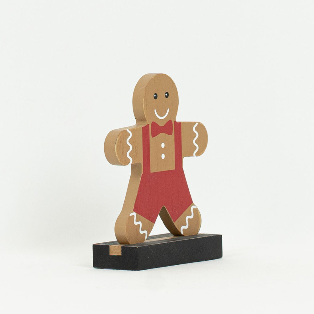 Ginger Boy | Believe In Kindness Collection | 4x5x1 wood cutout gingerbread on base | 70982
