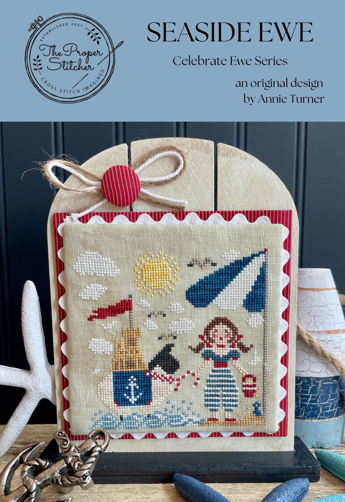 Seaside Ewe Cross Stitch by The Proper Stitcher - Paper Pattern