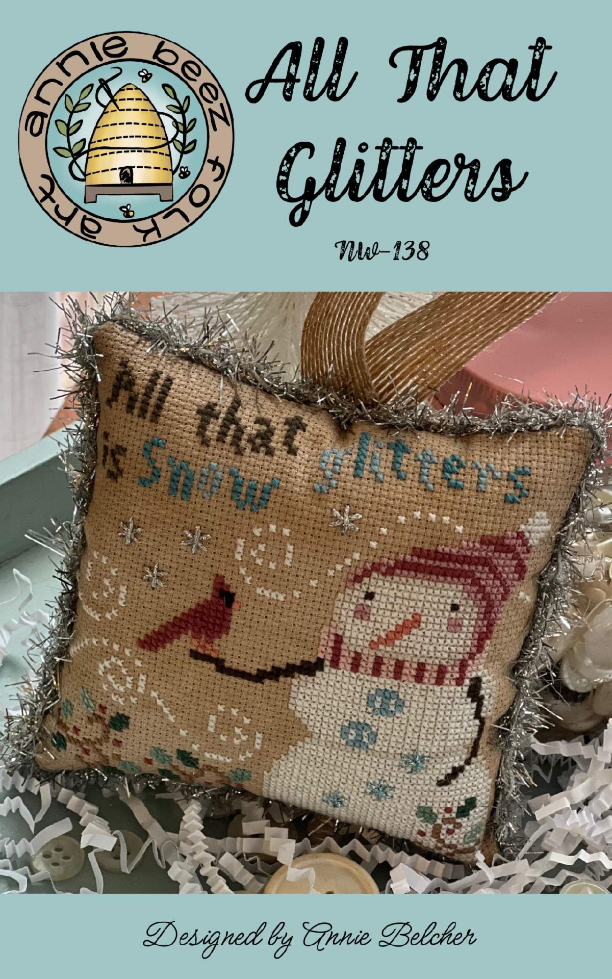 All That Glitters Cross Stitch by Annie Beez Folk Art - Paper Pattern