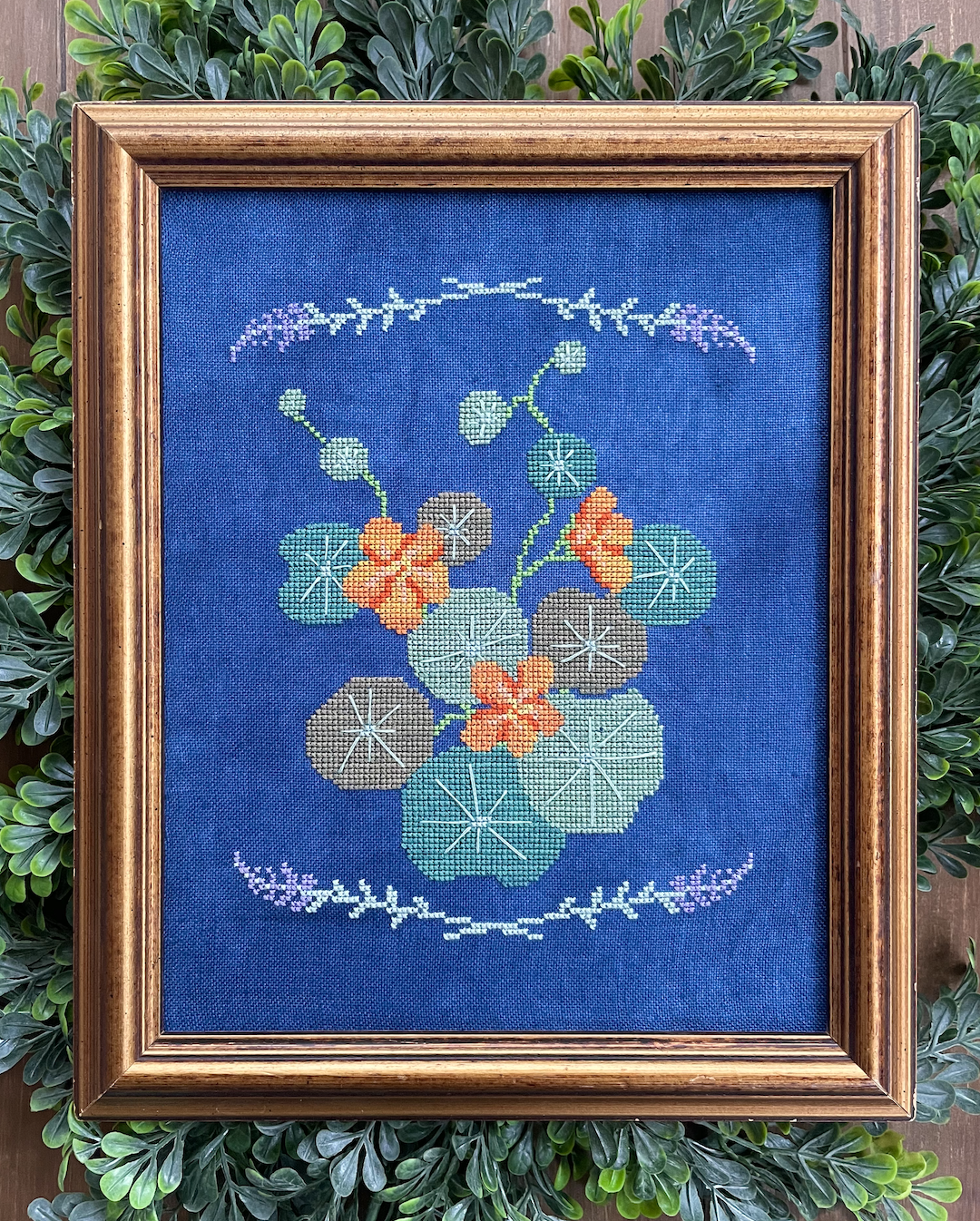 Pre-Order - Botanical Study No. 3: Nasturtiums Cross Stitch by Petal Pusher - Paper Pattern