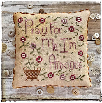 Anxious Cross Stitch by Lucy Beam - Paper Pattern