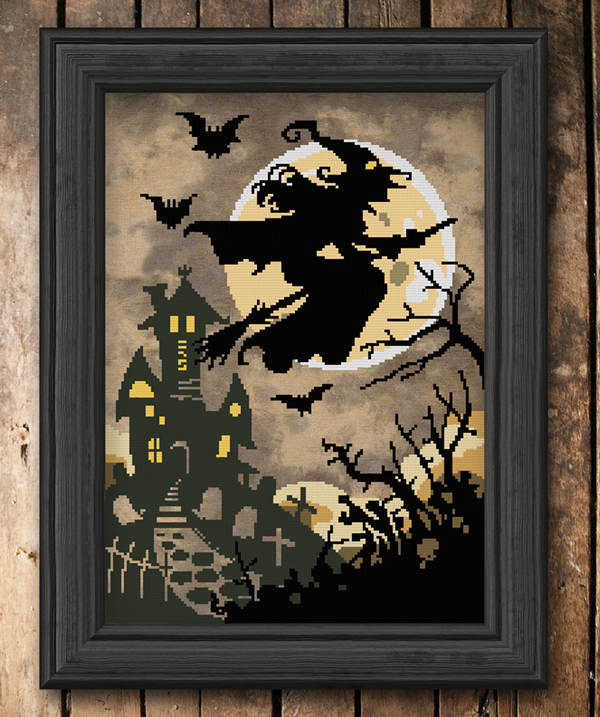 Hallows Eve Haunting Cross Stitch by Autumn Lane Stitchery - Paper Pattern