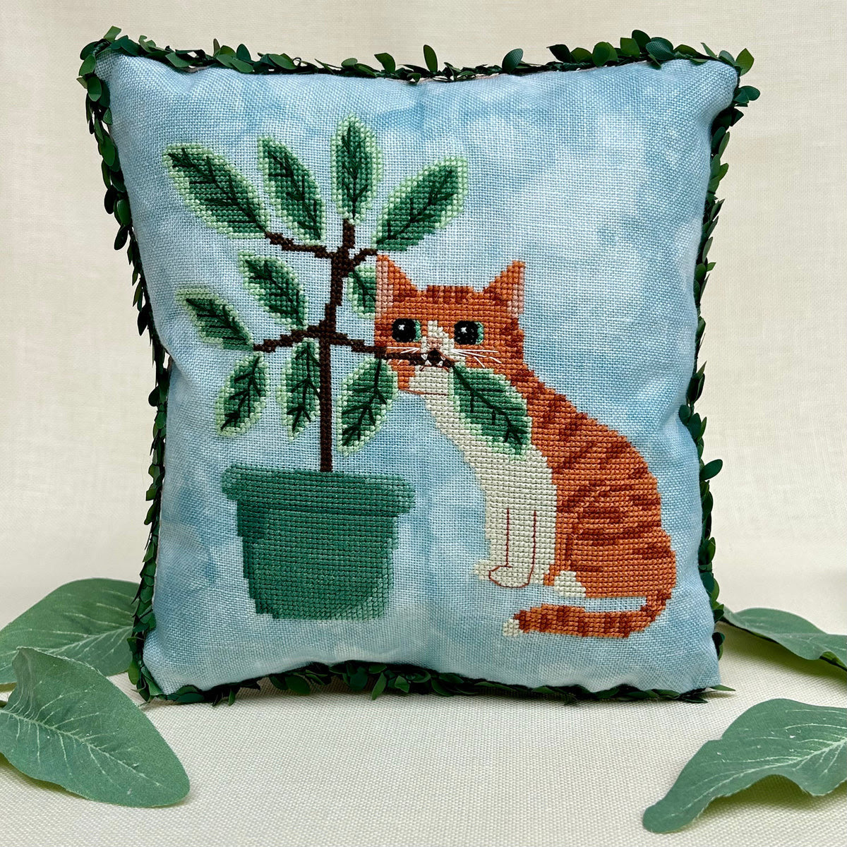 Pre-Order - Orange Cat Activities Cross Stitch by The Stitchin&#39; Kitten - Paper Pattern