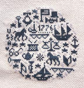 A Patriotic Round Cross Stitch by JBW Designs - Paper Pattern