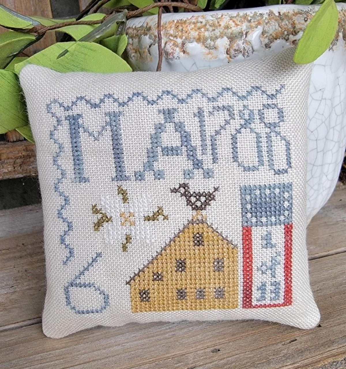 Statehood Splendor Series #12 - Massachusetts cross stitch by Thread Milk Designs - Paper Pattern