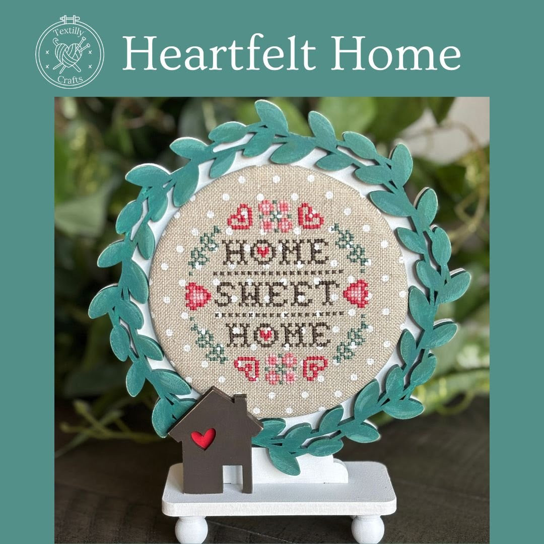 Heartfelt Home Cross Stitch by Textilly Crafts - Paper Pattern