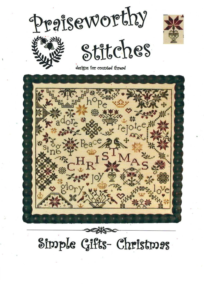 Simple Gifts: Christmas Cross Stitch by Praiseworthy Stitches - Paper Pattern