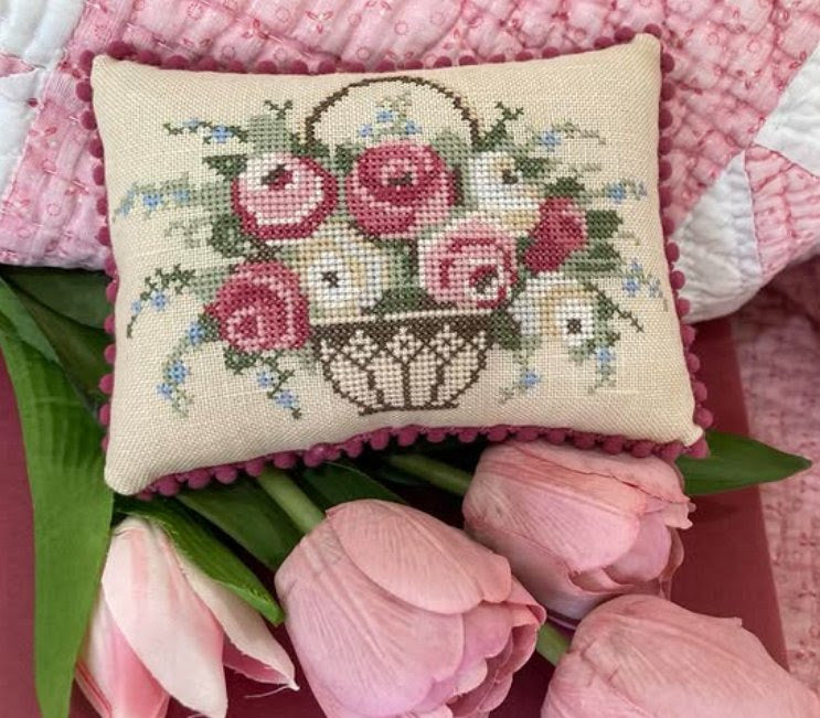 Pre-Order - Georgian Floral Basket Cross Stitch by JBW Designs - Paper Pattern